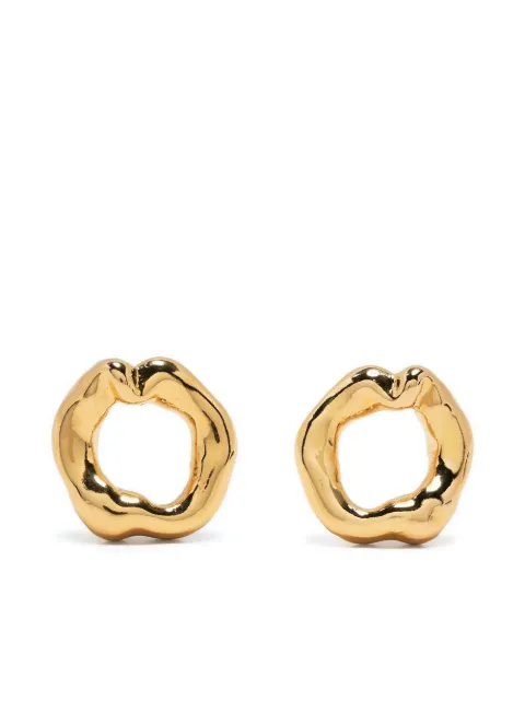 Vann Jewelry irregular circle earrings Gold AW22ER001YG001