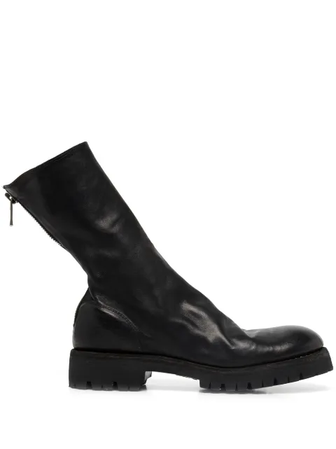Guidi zip-fastening leather ankle boots Black 788VSOFTHORSEFG