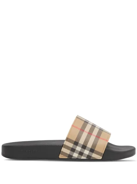 Burberry Check slides Neutrals 8057037