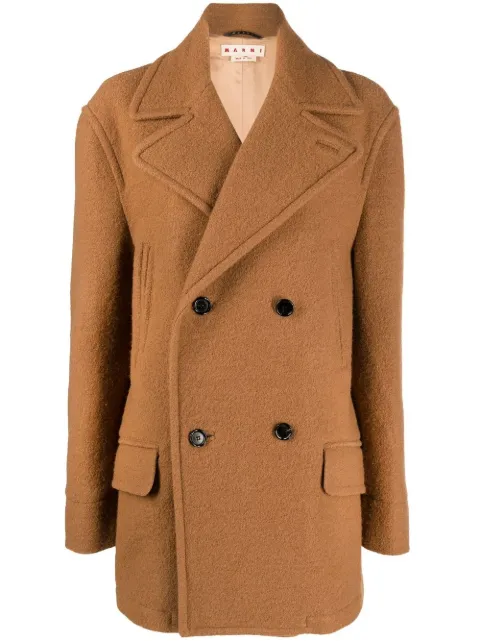 Marni double-breasted short coat Brown CPMA0197U0UTW953