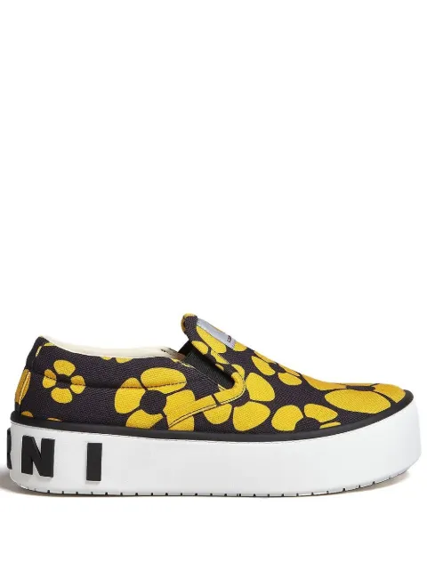 Marni floral-print sneakers Yellow SNZW013503P4927