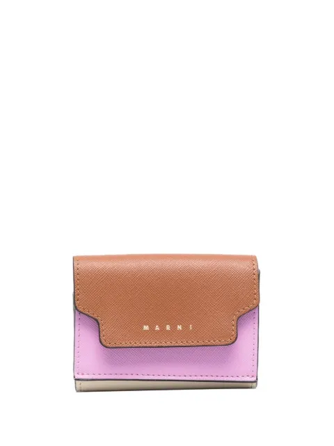 Marni colour-block tri-fold wallet Pink PFMOW02U23LV520