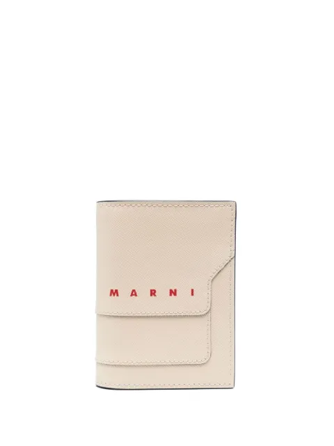 Marni logo-print bi-fold wallet Neutrals PFMOQ14U26LV520