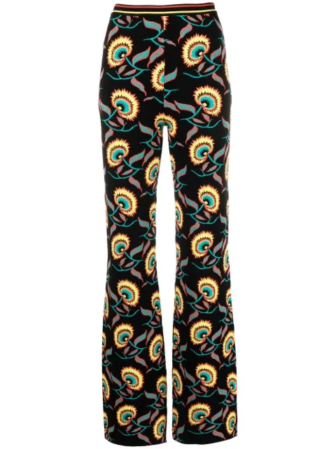 Rabanne floral-print trousers Black 22FMPA193ML0185