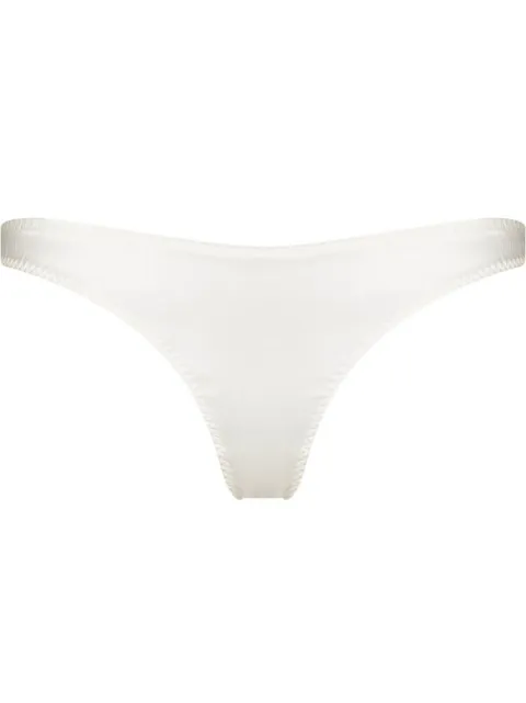 Fleur Du Mal Luxe satin thong brief White PY0241