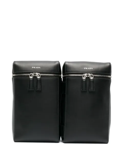 Prada Double leather backpack Black 2VZ100VOOO2DXV