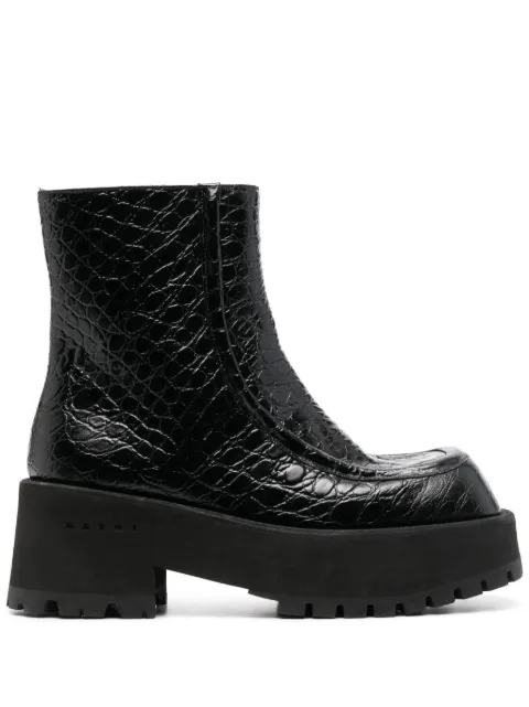 Marni 65mm chunky Chelsea boots Black TCMS002806P5046