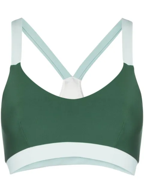 The Upside Larry crossover-back sports bra Green USW322017
