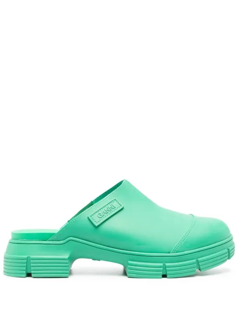 GANNI City slip-on mules Green S1916
