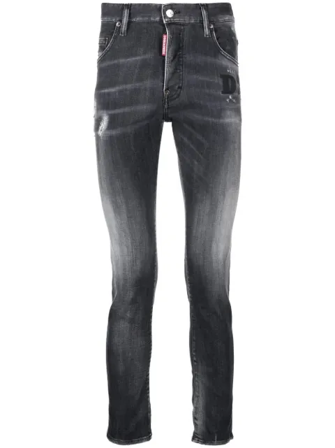 DSQUARED2 faded skinny-fit jeans Black S74LB1180S30503