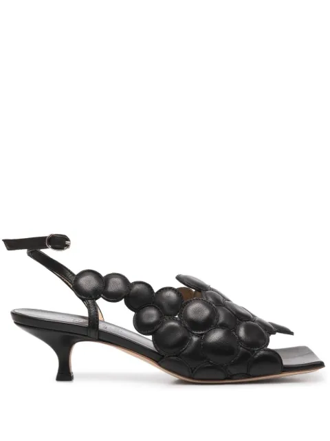 A.W.A.K.E. Mode open-toe leather sandals Black SS22SH25BLACKXX