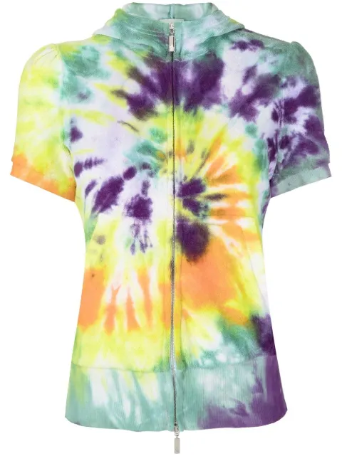 Stain Shade tie-dye short-sleeve hoodie Multicolour 15