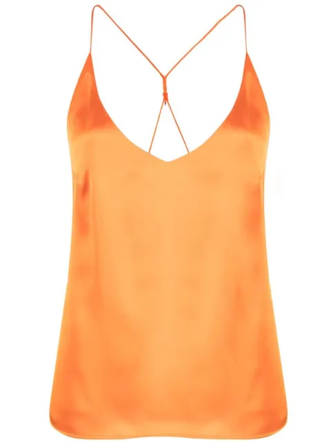 Blanca Vita spaghetti-strap satin camisole Orange TRITONIARASO