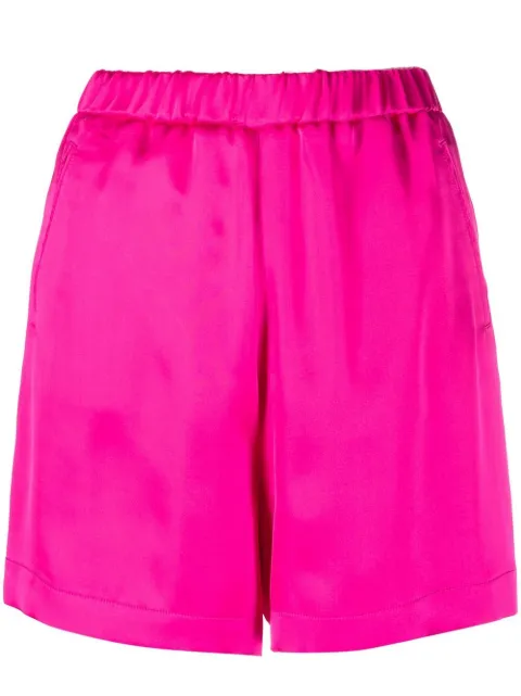 Blanca Vita Salixraso high-waisted satin shorts Pink SALIXRASO