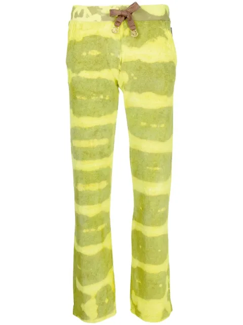 Stain Shade tie-dye print track pants Green 17