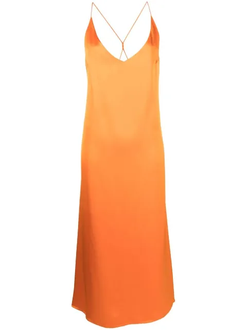 Blanca Vita Arise Maraso cowl-neck gown Orange ARISEMARASO