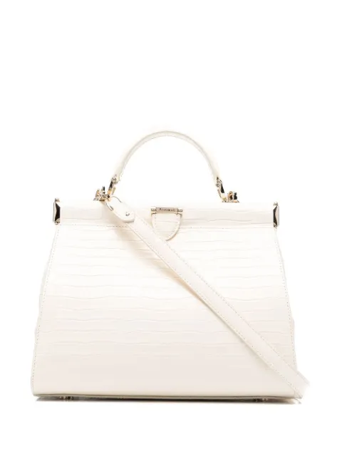 Aspinal Of London Florence Frame crocodile embossed bag Neutrals 042197821470000