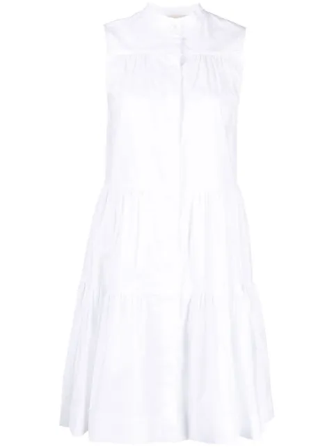 Blanca Vita tiered cotton shirtdress White ASFODELO2004