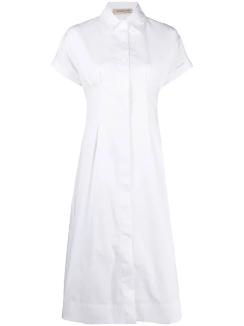 Blanca Vita short-sleeve cotton shirtdress White ARTEMISIA7004