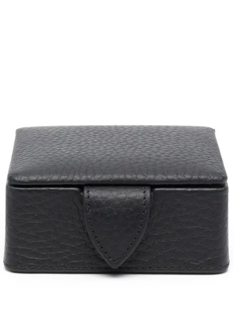 Aspinal Of London leather stud box Black 021047714110000