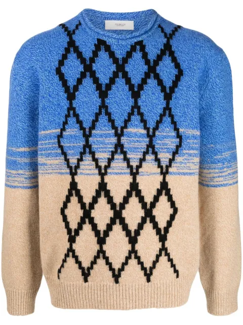 Pringle of Scotland argyle-pattern wool jumper Blue PMM665