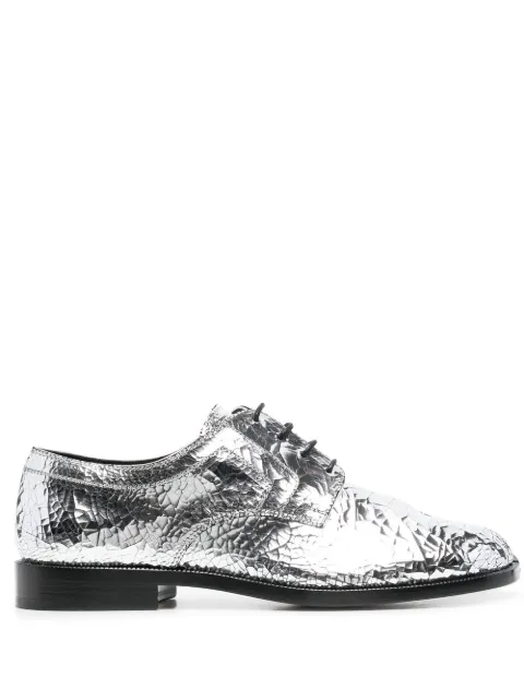 Maison Margiela Tabi brocken mirror brogues Silver S34WQ0021P5016