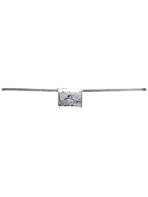 Maison Margiela Broken Mirror leather AirPods case Silver SA1VZ0007P5016