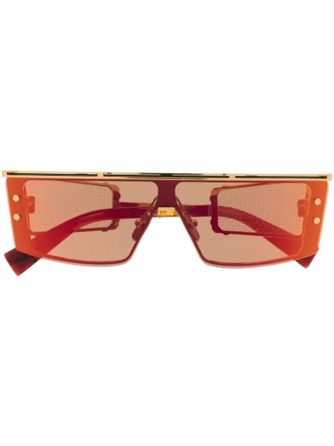 Balmain Eyewear square frame sunglasses Gold BPS127C145