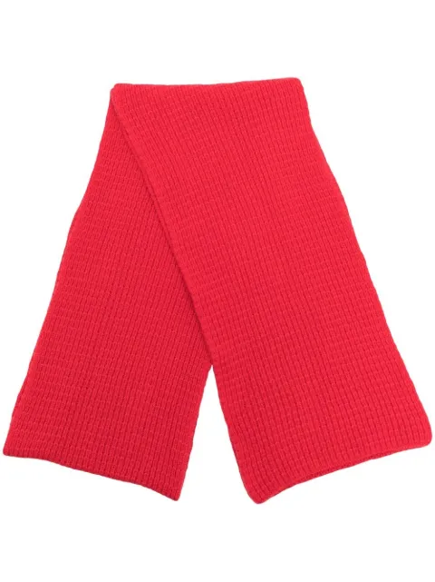 Pringle of Scotland cashmere waffle-knit scarf Red PAN282
