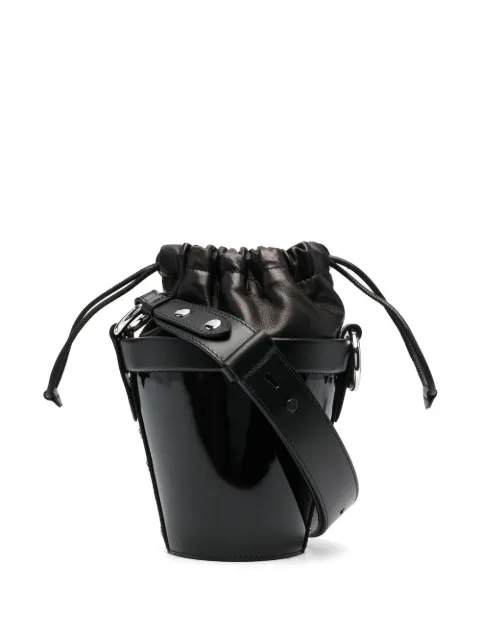 Maison Margiela mini Fire leather bucket bag Black SB3WG0042P5135