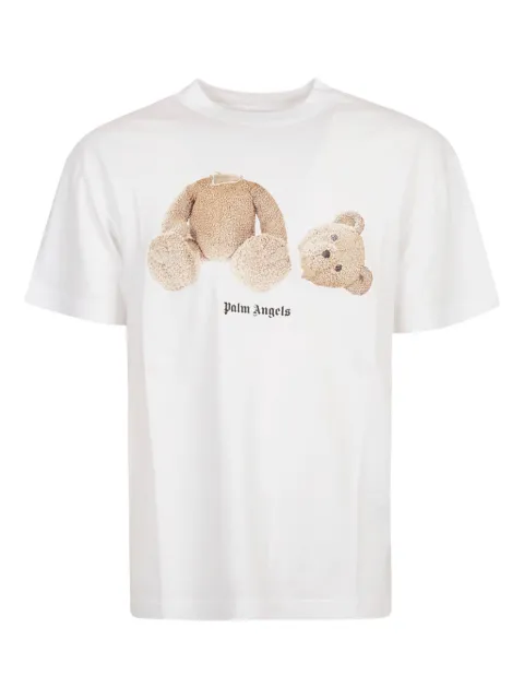 Palm Angels Broken Bear cotton T-shirt White PMAA001C99JER001
