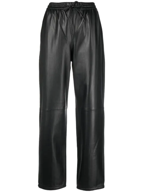 Yves Salomon straight-leg lambskin trousers Black 22WYP206XXAPAR