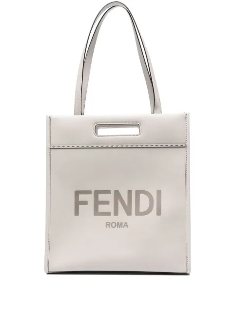 FENDI N-S embossed logo tote bag Grey 7VA481AC9L