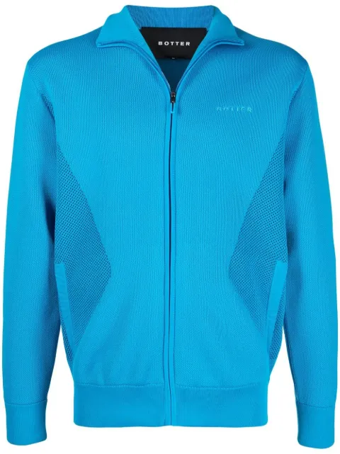 Botter embroidered-logo zip-up sweatshirt Blue 7012K004