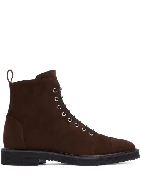 Giuseppe Zanotti Chris Low lace-up suede ankle boots Brown IU00079H03