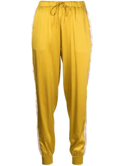 Carine Gilson tapered silk trousers Yellow DT4511B