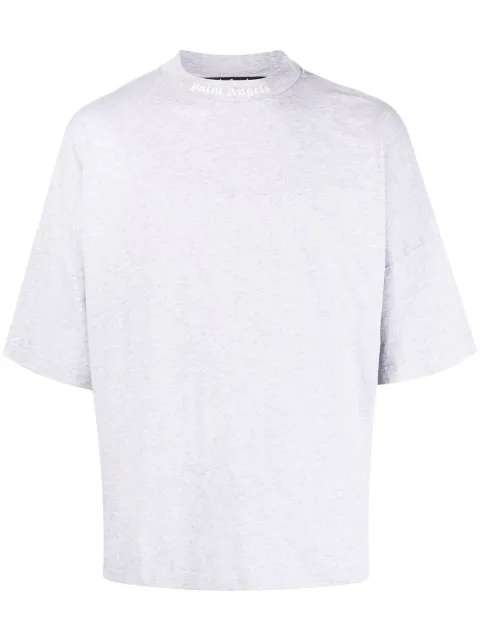 Palm Angels logo-print cotton T-shirt Grey PMAA002C99JER001