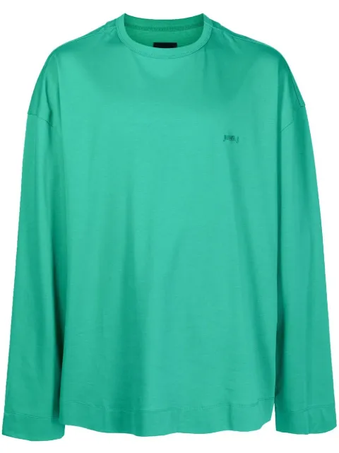 Juun.J logo-patch sweatshirt Green JC2241P10K