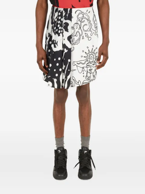 Honey Fucking Dijon abstract-print bermuda shorts Black HFD05S101