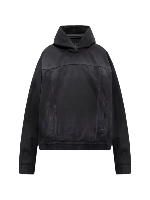 Balenciaga cotton hoodie Black 719313TNW54