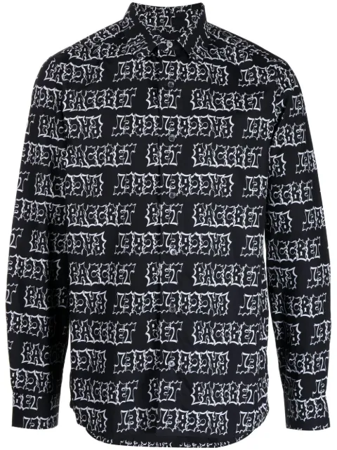 RASSVET graphic-print button-up shirt Black PACC10B002