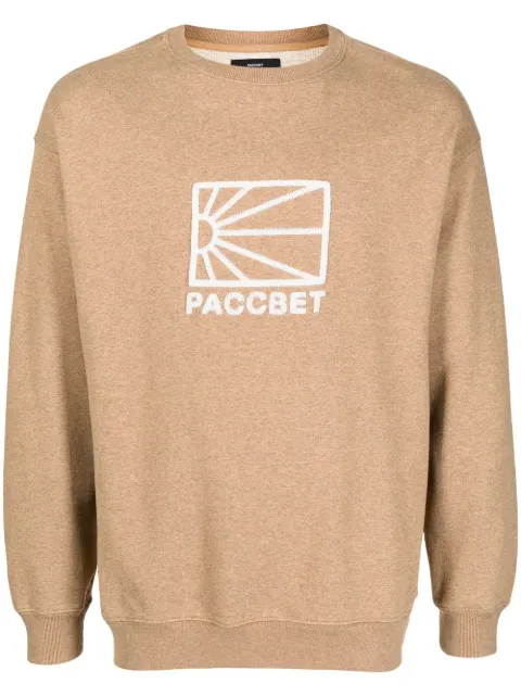 RASSVET logo-motif cotton sweatshirt Brown PACC10T023