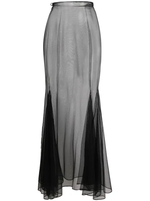 Saint Laurent sheer tulle skirt Black 720678Y257L