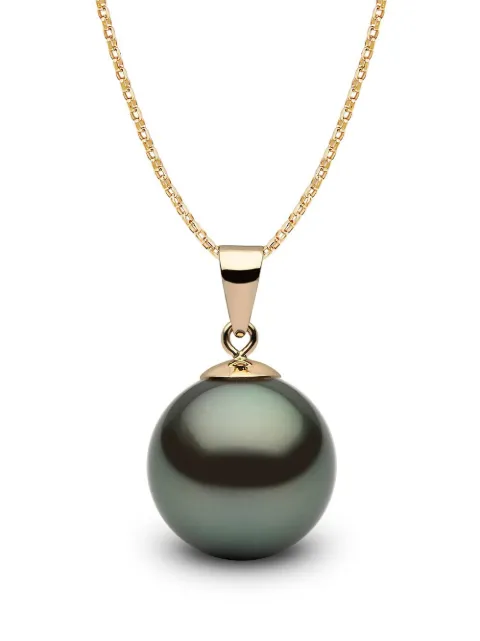 Yoko London 18kt yellow gold Classic 11mm Tahitian Pearl pendant necklace Gold PYT116