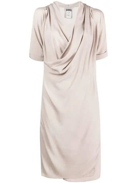 Kristensen Du Nord draped midi dress Neutrals 22133