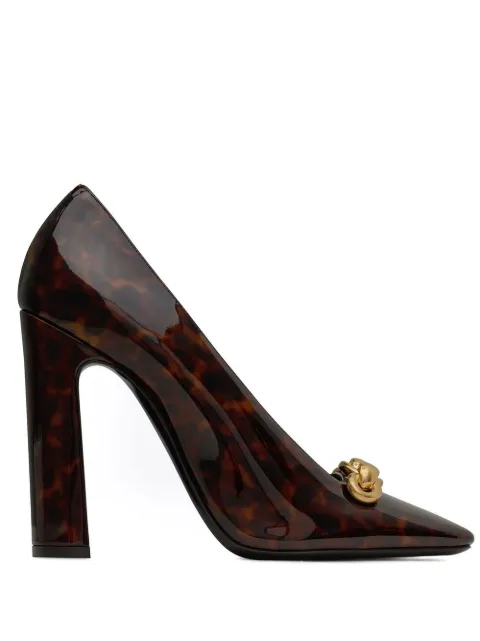 Saint Laurent Swing 110mm tortoiseshell pumps Red 7139241TWKK