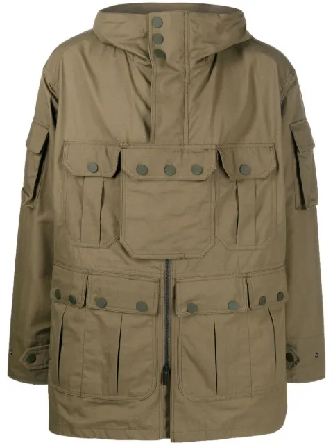 White Mountaineering multi-pocket military jacket Green WM2271206