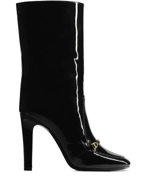 Saint Laurent Lala square-toe boots Black 7112161TVKK