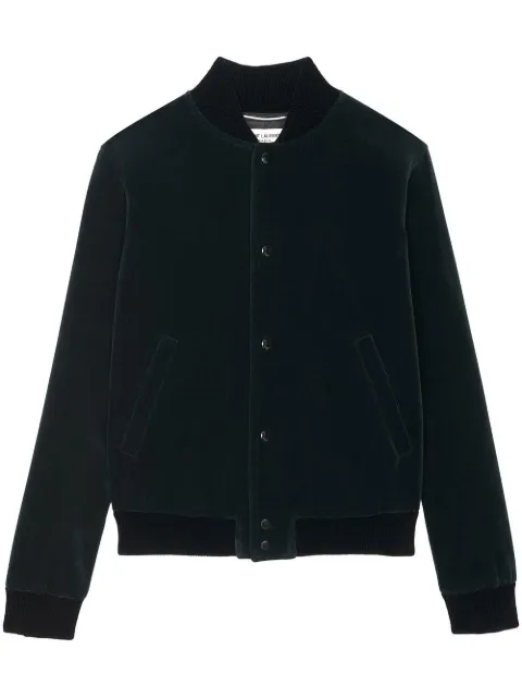 Saint Laurent Teddy velvet jacket Green 711490Y615W3685