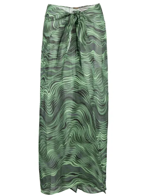 Cult Gaia Nila cover-up skirt Green CV1648SL